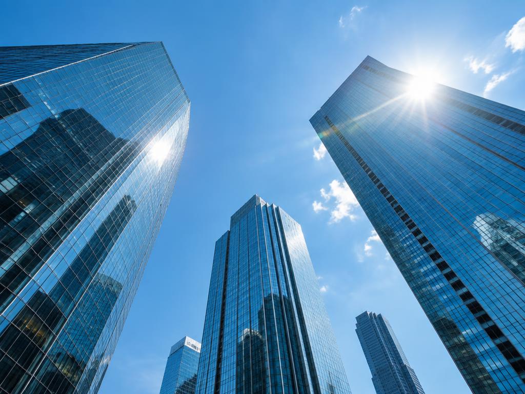 Glass office towers